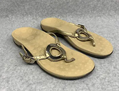£18 • Buy Orthaheel Women's Yolanda Sandals Size 7 Gold Thong Flip Flops Toe Post
