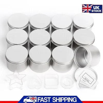 Candle Making Tins 100ml Empty Storage Jars With Screw Lids Gift UK • £8.45