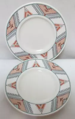 Mikasa Intaglio Santa Fe Vintage Bread Butter Appetizer Snack Plate 6.5  Set 2 • $14.99