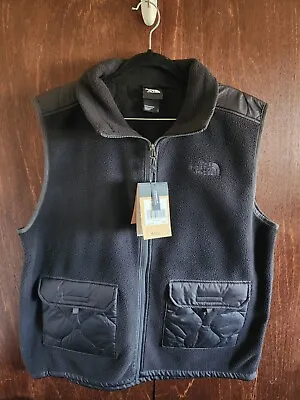 The North Face Royal Arch Men’s Full-Zip Fleece Vest Black $149 NEW L • $60