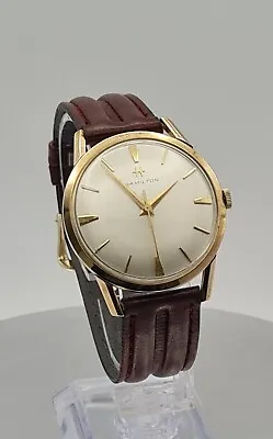 Gents Hallmarked 9Ct Gold Hamilton Mechanical Swiss Made Dress Watch • £122