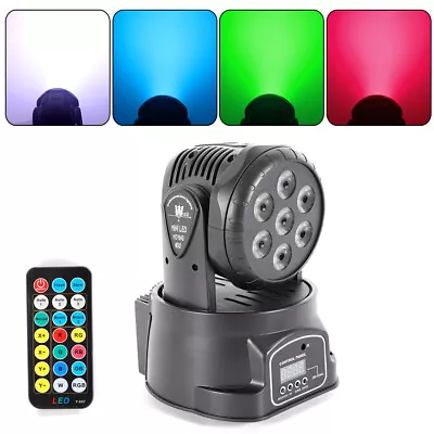 £28.50 • Buy 105W RGBW 7 LED Moving Head Stage Lighting Light DMX512 DJ Bar Disco Party Lamp