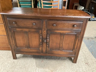 £99.99 • Buy Vintage Ercol Dark Wooden Sideboard Cupboards & Drawers Kitchen Unit