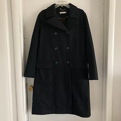 J. Crew Vintage Black Wool Pea Coat Size L • $60