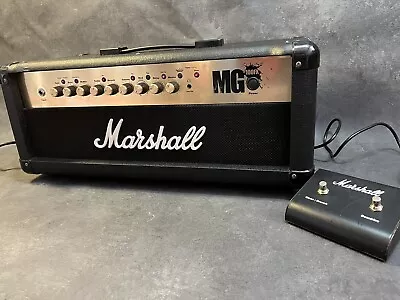 Marshall MG MG100HDFX 2-Channel 100 Watt Solid State Guitar Amp Head Foot Pedal • $269.95