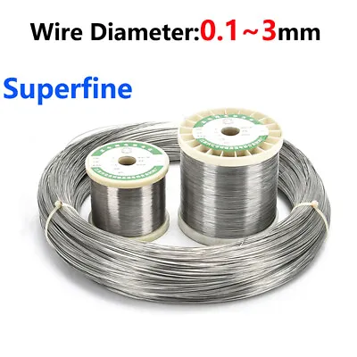 Fine Steel Wire 0.1-3mm Stainless Steel Wire Rope Soft/Hard Bead Stringing Wire • £2.50