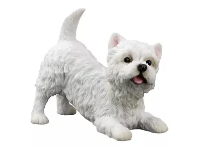 Maltese West Highland White Terrier Puppy Dog Marble Polyresin Statue Sculpture • $31.90