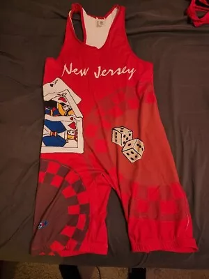 Wrestling Singlet Adult Large- Rare New Jersey  • $125