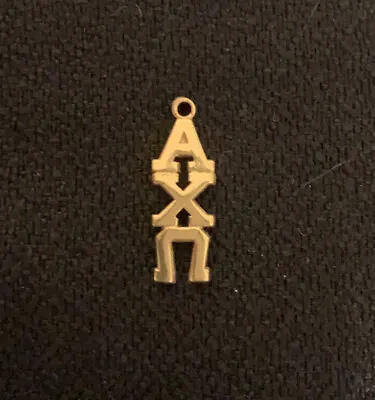 $9.99 • Buy 1/20 12k Alpha Chi Omega Sorority Fraternity Charm Vintage Gold Filled Pendant