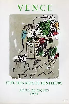 Chagall Vence Fetes De Paques Vintage Graphic Art Poster Print • $67.48