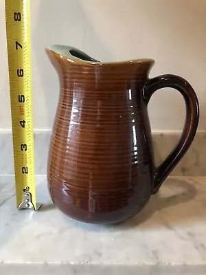 Red Wing Pottery Village Green Ice Lip Brown Glaze Un-signed Pitcher  Bin-z • $5.49