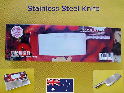 Stainless Steel Chopping Knife Chinese Style Chopper HIGH QUALITY (B68) NEW • $21