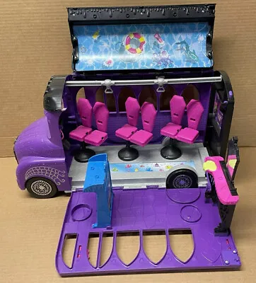 Monster High Dolls School Bus Large Purple Party Bus Playset Fits 6 Dolls HUGE! • $17.99