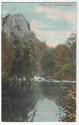Vintage Postcard 1906 - Derbyshire Matlock Bath High Tor • £3