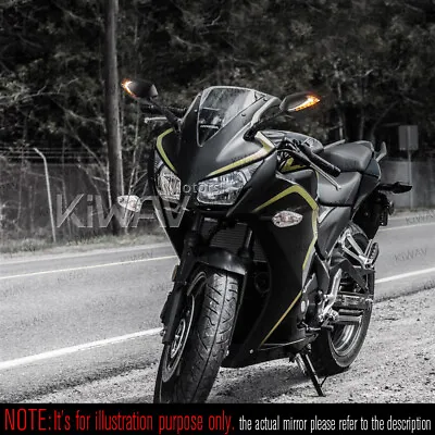 Magazi Lucifer LED Faring Mirrors Day Light + Indicator Fits Aprilia RSV4 09- • $169.90