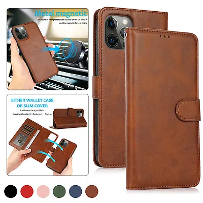 $5.99 • Buy Removable Flip Leather Card Wallet Case For IPhone 14 Pro Max 13 12 11 X/XS XR 8