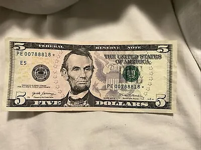 RARE! ☆$5 Dollar Bill ☆STAR☆ NOTE 2017A Series • $1200