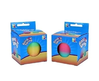 Rainbow Spring - Sc44 Colourful Kids Childrens Fun Springy Plastic Toy Slinky • £5.99