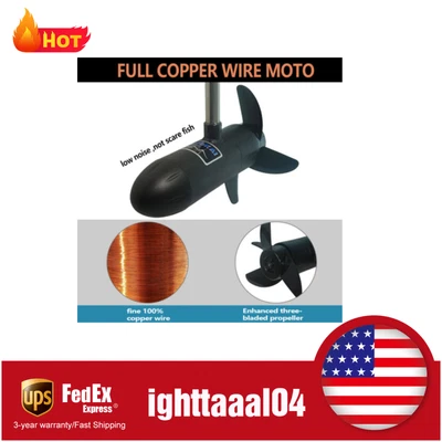 $186 • Buy For Kayak 65lbs Thrust Electric Trolling Motor Saltwater Trolling Boat Motors