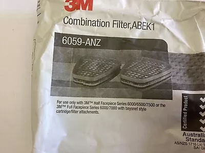 3M Combination Filter ABEK1 - P/N 6059-ANZ - Pack Of 2 - New • $34.50