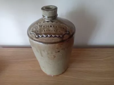 Early Glaze Wirksworth Half Gallon Slab Seal Flagon C Wright And Son • £9.99