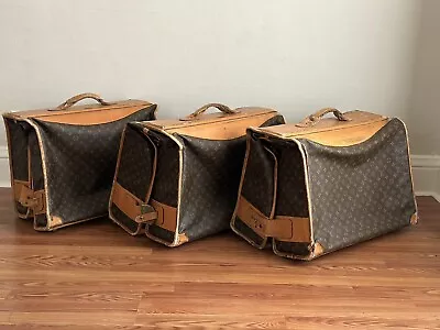 Louis Vuitton Set 3 French Co Folding Garment Bags Monogram Canvas Luggage • $2150