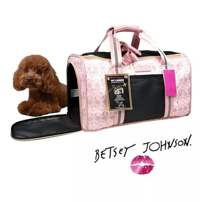 Betsey Johnson Kitsch Pink Skulls Pet Carrier Small Dogs Cats Rabbits To 16 Lbs • $99.99
