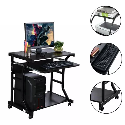 Computer Desk Cart Home Office Desk Mobile Laptop Table Workstation Writing Desk • $63.99