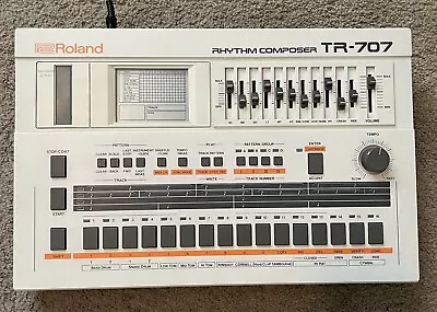 Roland TR-707 Drum Machine Rhythm Composer  - Vintage 80s Hip Hop Analog • $550