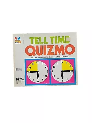 Vintage 1957  Tell Time Quizmo No. 9375 Milton Bradley Educational Game  • $15