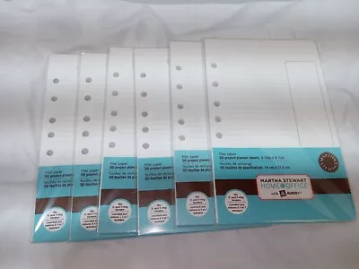 6 NEW Martha Stewart Avery Filler Paper Project Planner Sheets 5.5 X 8.5 • $29.99