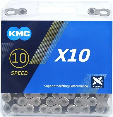 KMC X10 10-Speed 116L Black & Silver Bike Chain Road MTB X10.93 Fit Shimano SRAM • $25.75