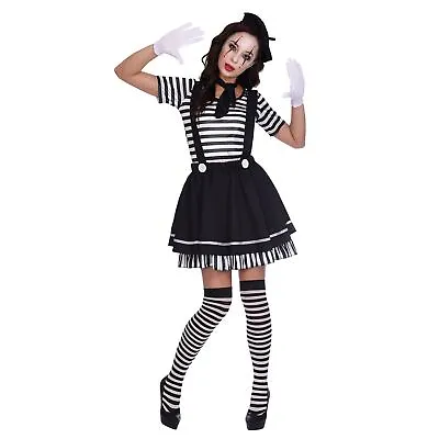 Mime Artiste Costume - French Street Style For Ladies - Size 8-10 • £21.57