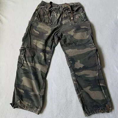 Vtg Abercrombie & Fitch Woodland  Camo Cargo Pants Paratrooper A-92 90’s Sz L • $135