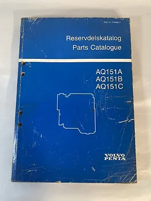 1989-04 Volvo Penta AQ151A/ AQ151B/ AQ151C Parts Catalog Manual 7744660-7 • $24.65