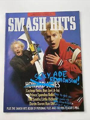 Howard Jones : Smash Hits Magazine -1986 - Prince  Poster / A-ha / Bon Jovi • £16.95