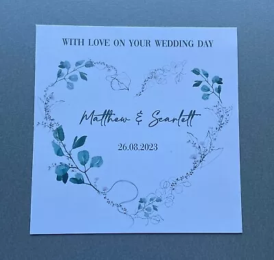 Personalised Wedding Card Congratulations On Your Wedding Day Card Handmade • £3.70