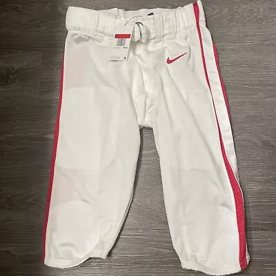 Nike Vapor Pro White Red Football Pants CI3771-109 Men's Large - NWT • $9