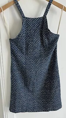 Tigerlily Dress Womens Blue Diakond Sleeveless Mini Size 10 Boho Cross Back • $20