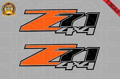 Z71 4X4 Decal Set Fits: 2007- 2013 CHEVY Silverado GMC Vinyl Sticker Orange • $14.99