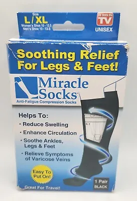 Miracle Socks Anti Fatigue Compression Socks Size L/XL. Sealed In Original Box  • $6.26
