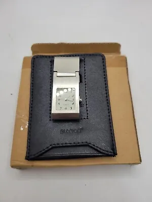 Vintage Money Clip Watch Genuine Leather Buxton • $25