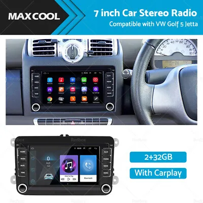 32GB 7  Android 11 Car GPS WiFi Apple CarPlay Stereo Radio Suitable For VW Golf • $159