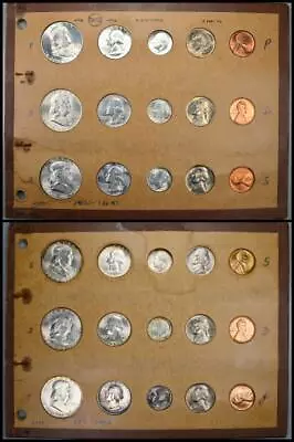 1952 U.S. Mint Set 30 Coin Set Housed In Old Meghrig Album Pages • $91