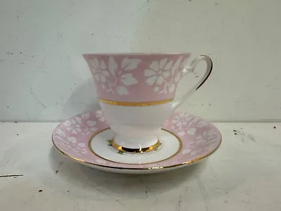 Vintage Imperial Fine English China Cup And Saucer With Pink Rose Decorations • $30