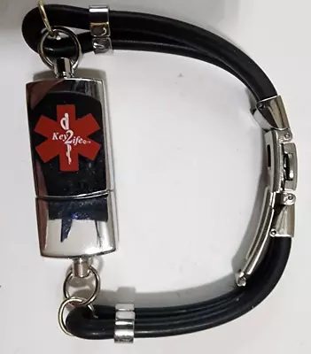 Adjustable EMR MediChip Bracelet By Key2Life Color Black And Silver • $29.94