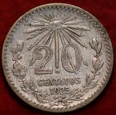 1925 Mexico 20 Centavos Silver Foreign Coin • $0.99