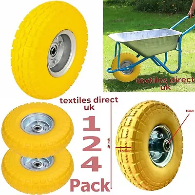 10  Heavy Duty Solid Rubber Tyre Wheel Replacement Puncture Proof Sack Truck Uk • £23.95