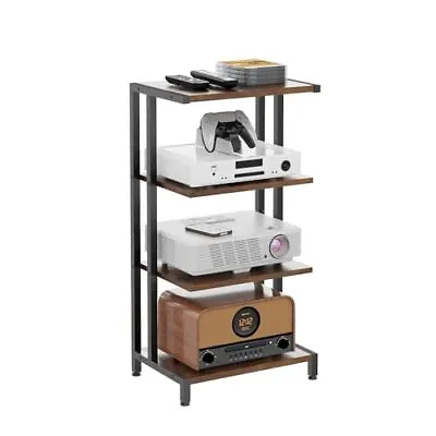 4-Tier AV Media Stand Corner Shelf Wooden Corner Shelves Component Cabinet Stere • $71.78