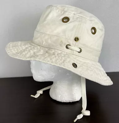 Classic TILLEY Vintage Hat Size 7 Cream Canvas Bucket Safari Travel Sun • $19.99